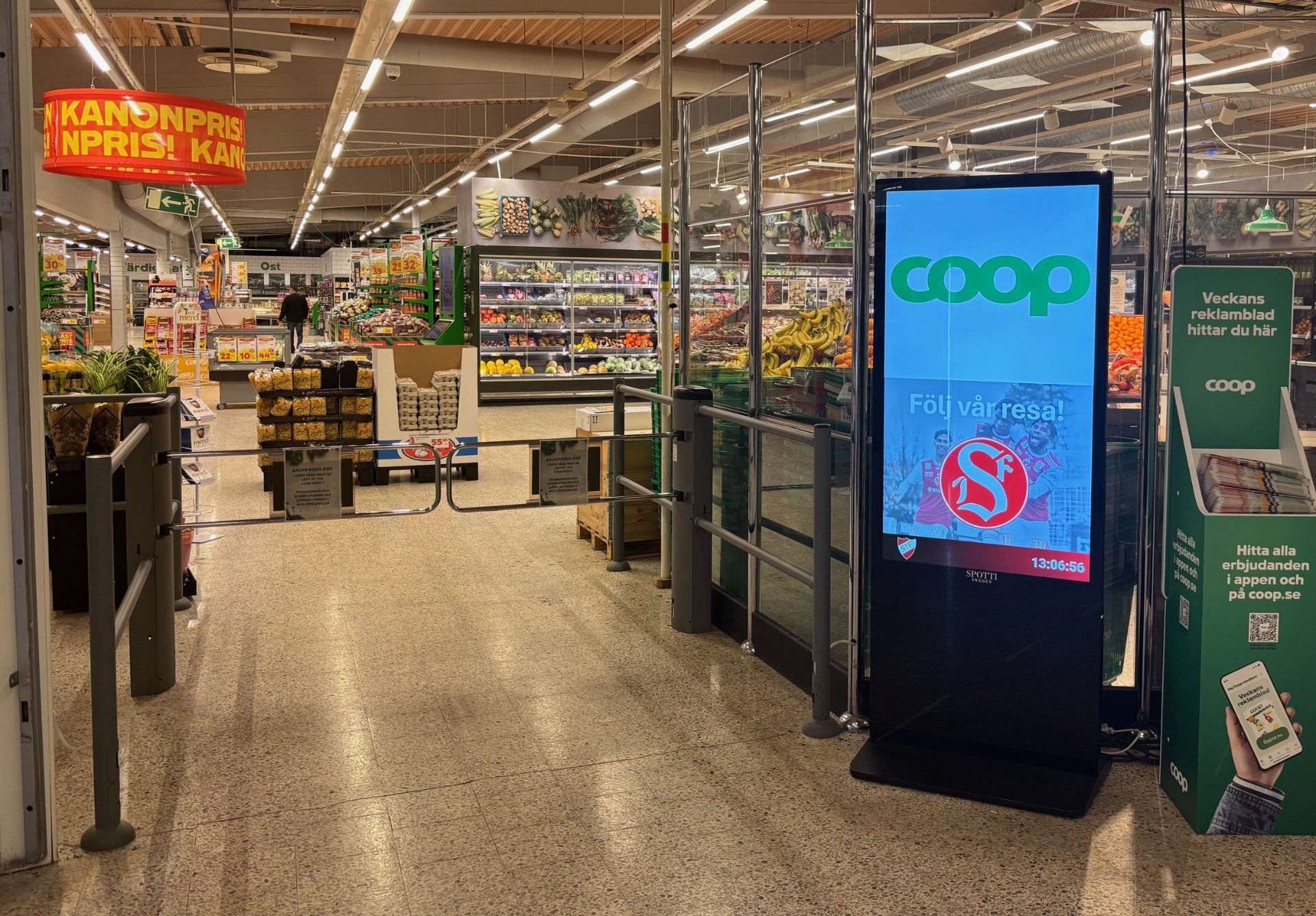 Föreningsskärm vid Tempo Sandviken — Spotti föreningssamarbete